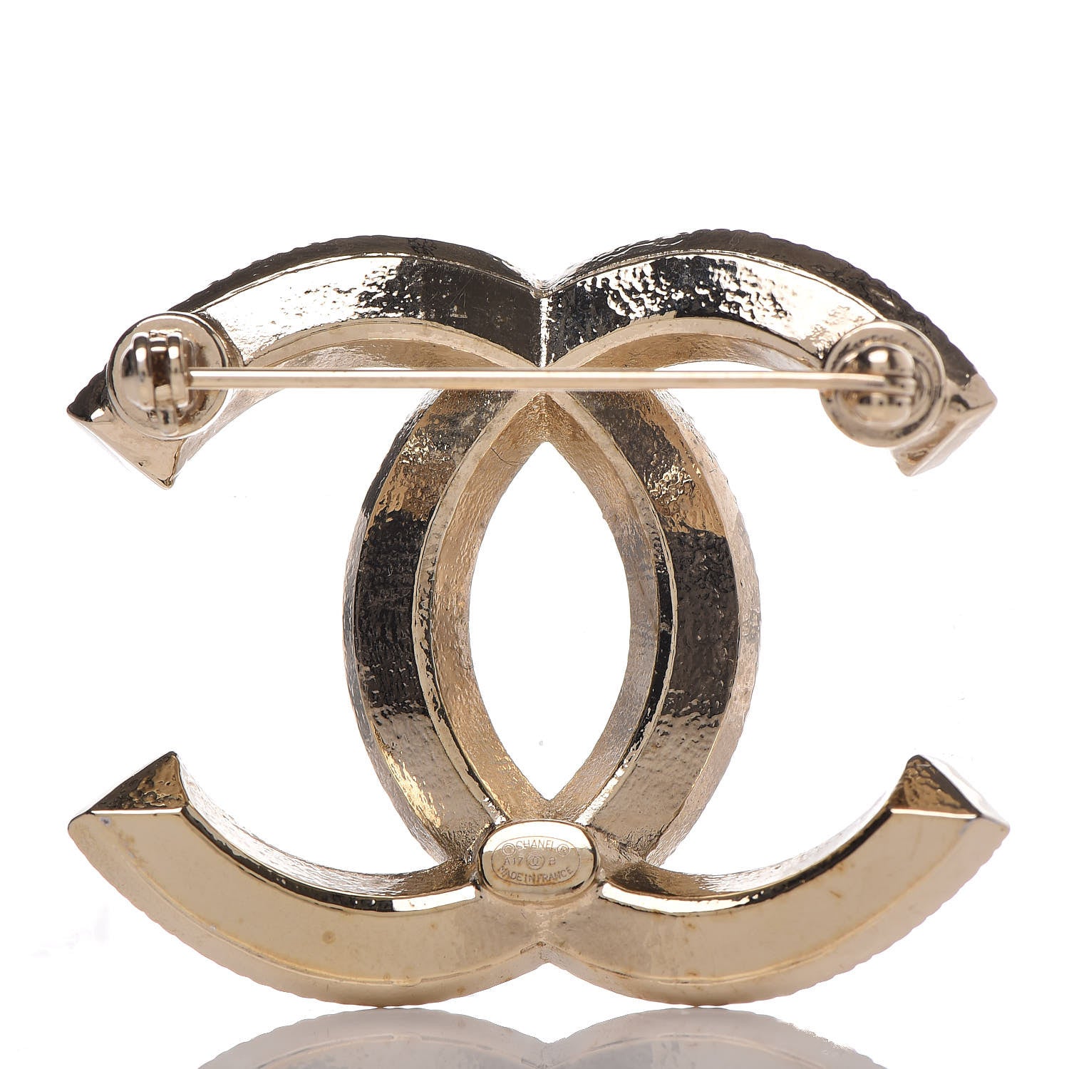 Chanel Baguette Crystal CC Brooch Gold 3 of 4