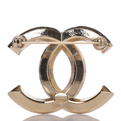 Chanel Baguette Crystal CC Brooch Gold 3 of 4