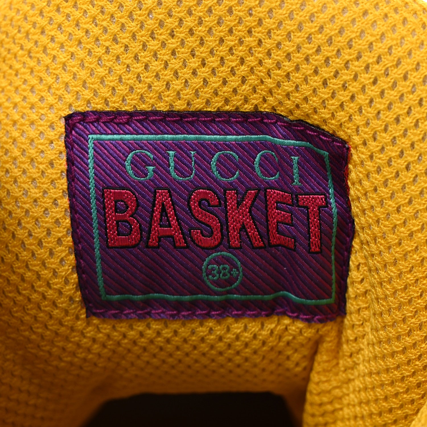 Gucci Demetra Womens Basket High Top Sneakers 38.5 Great White Shine Purple 8 of 10