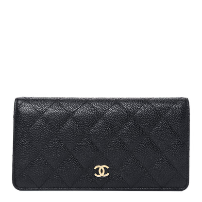 Chanel Caviar Quilted Yen Wallet Black 1 of 22