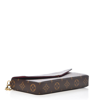 Louis Vuitton Monogram Pochette Felicie Chain Wallet Fuchsia 4 of 11