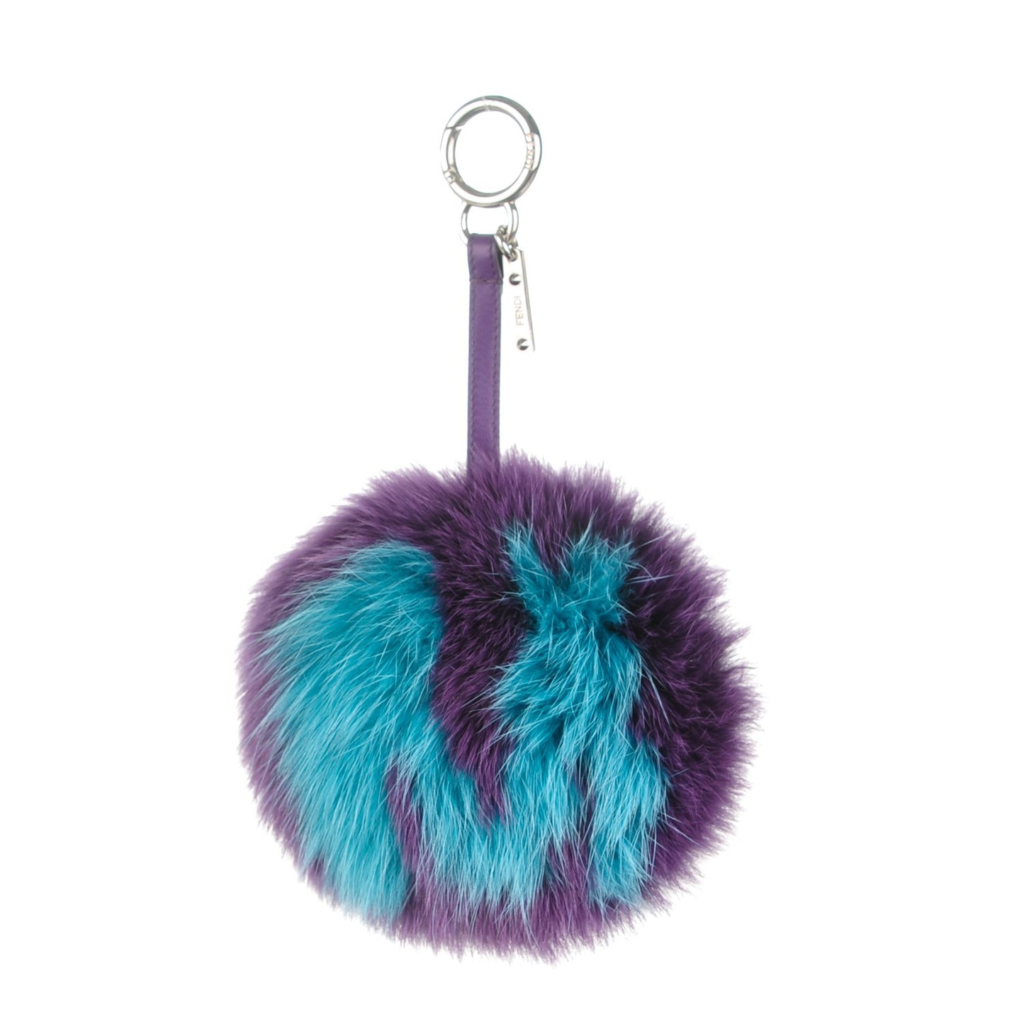 Fox Fur Shiny Nappa Bi-Color M ABCharm Bag Charm Viola Lago Viola Plus
