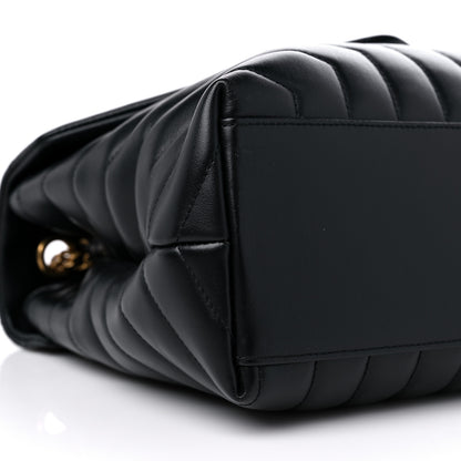 Saint Laurent Calfskin Y Quilted Monogram Medium Loulou Chain Satchel Black 9 of 13