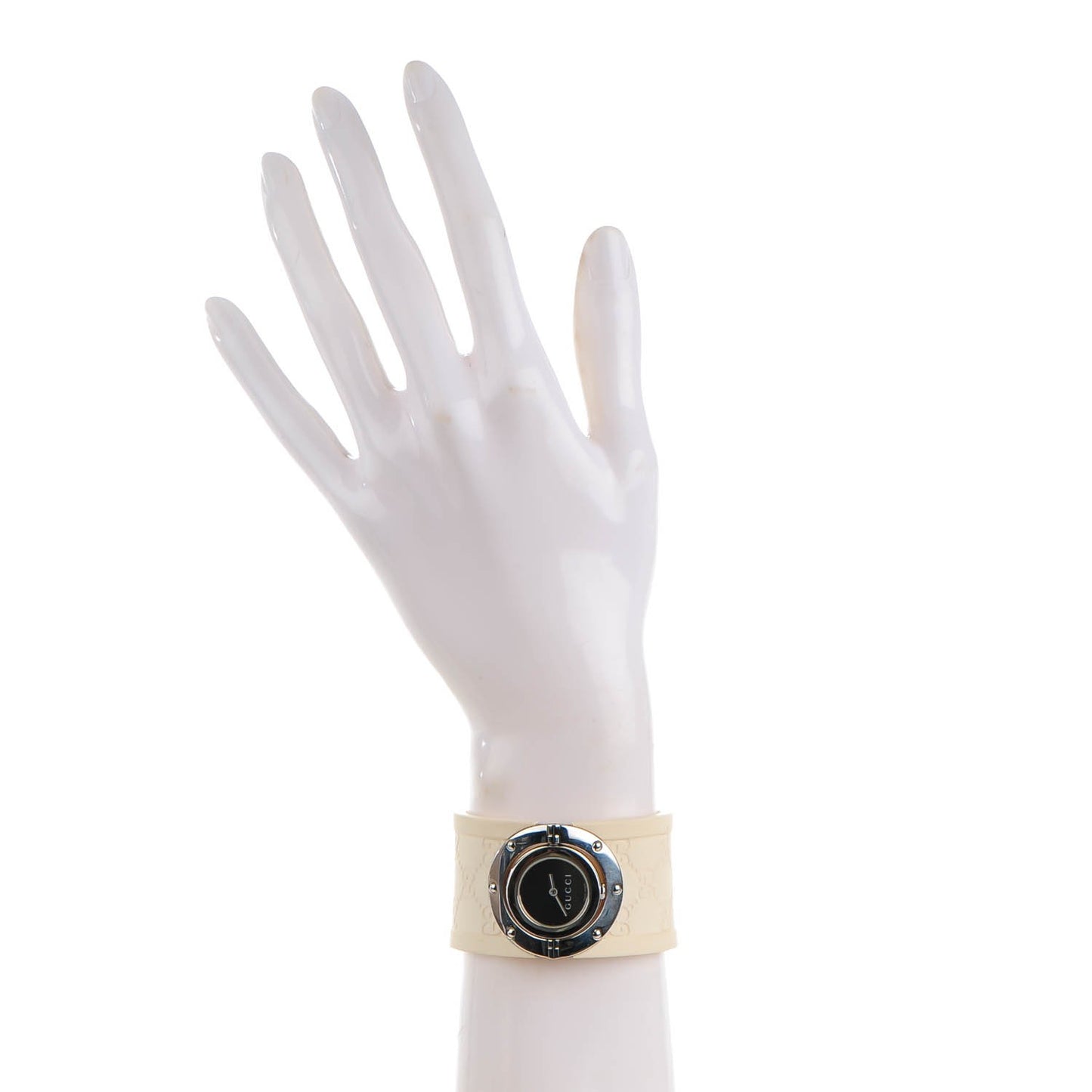 Stainless Steel Rubber 33mm Twirl Quartz Watch Black