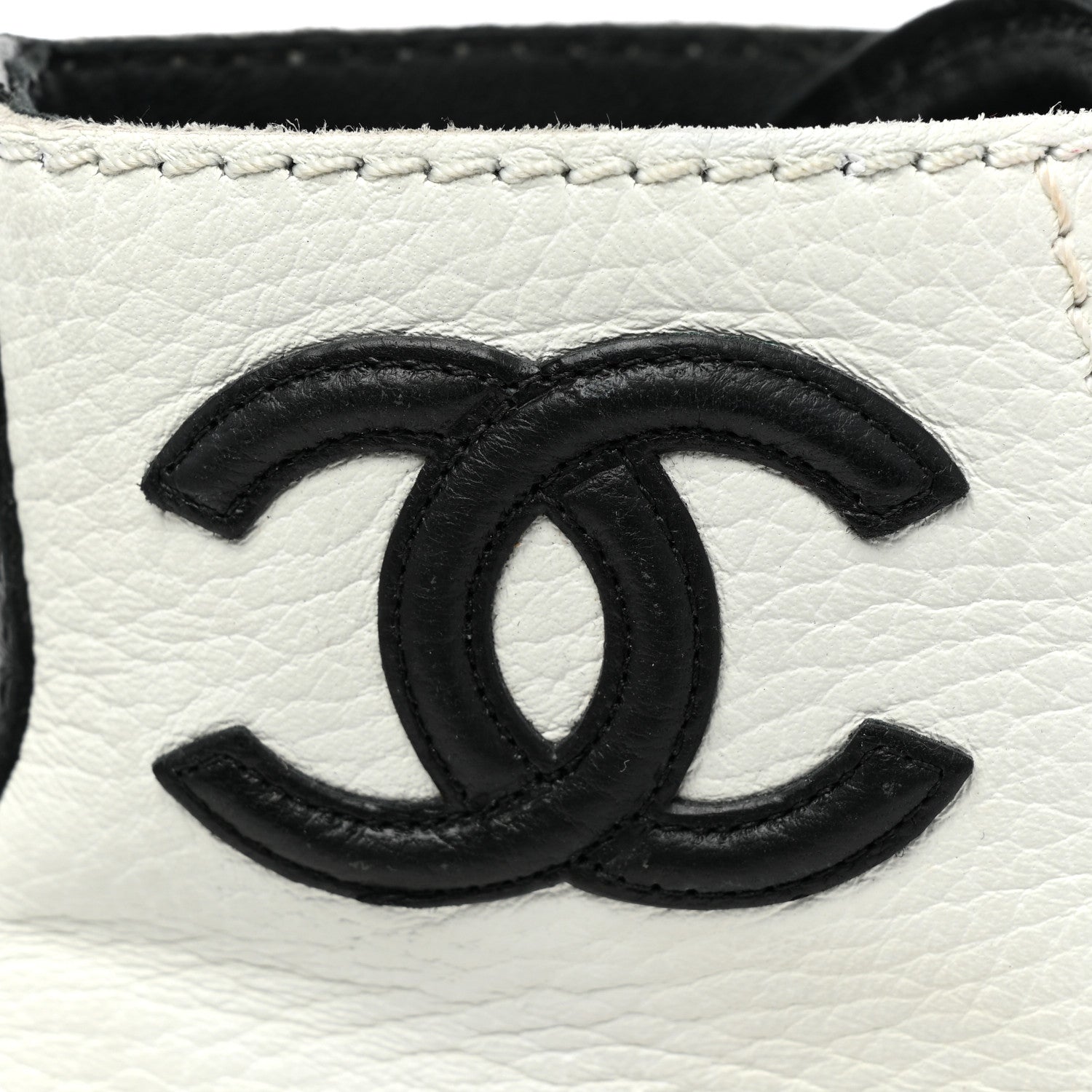 Chanel Lambskin Grained Calfskin CC Cap Toe Short Boots 39.5 White Black 9 of 14