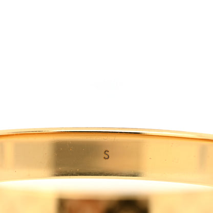 Louis Vuitton Brass Monogram Nanogram Cuff S Gold 5 of 5