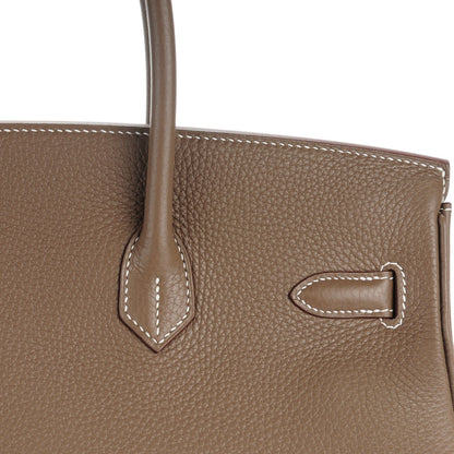 Hermes Taurillon Clemence Birkin 35 Etoupe 21 of 25