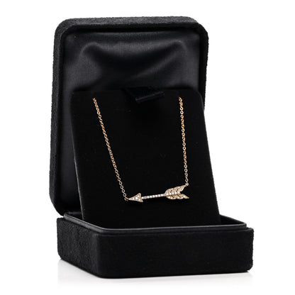 Tiffany 18K Rose Gold Diamond Arrow Pendant Necklace 5 of 5