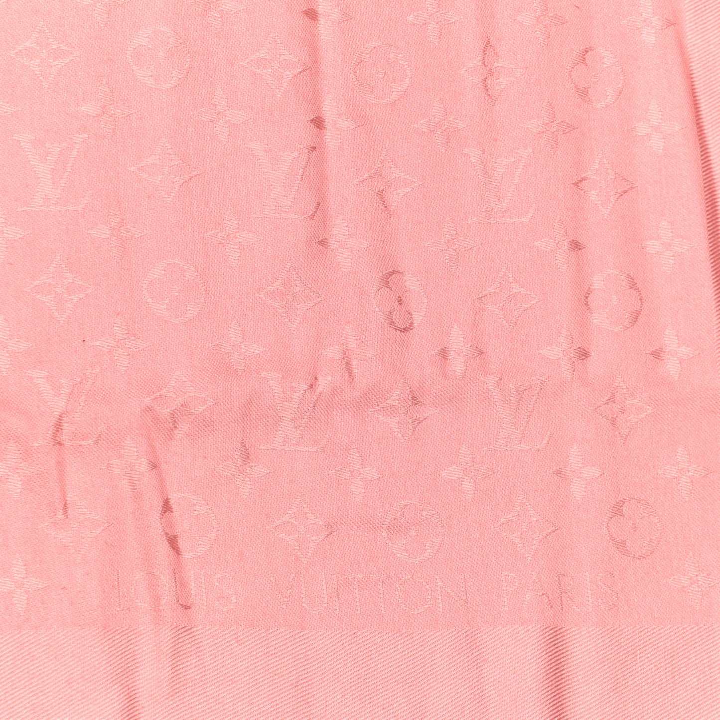 Silk Wool Monogram Shawl Pink