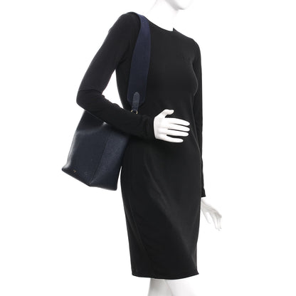 Celine Goatskin Small Sangle Bucket Bag Navy Blue 2 of 6