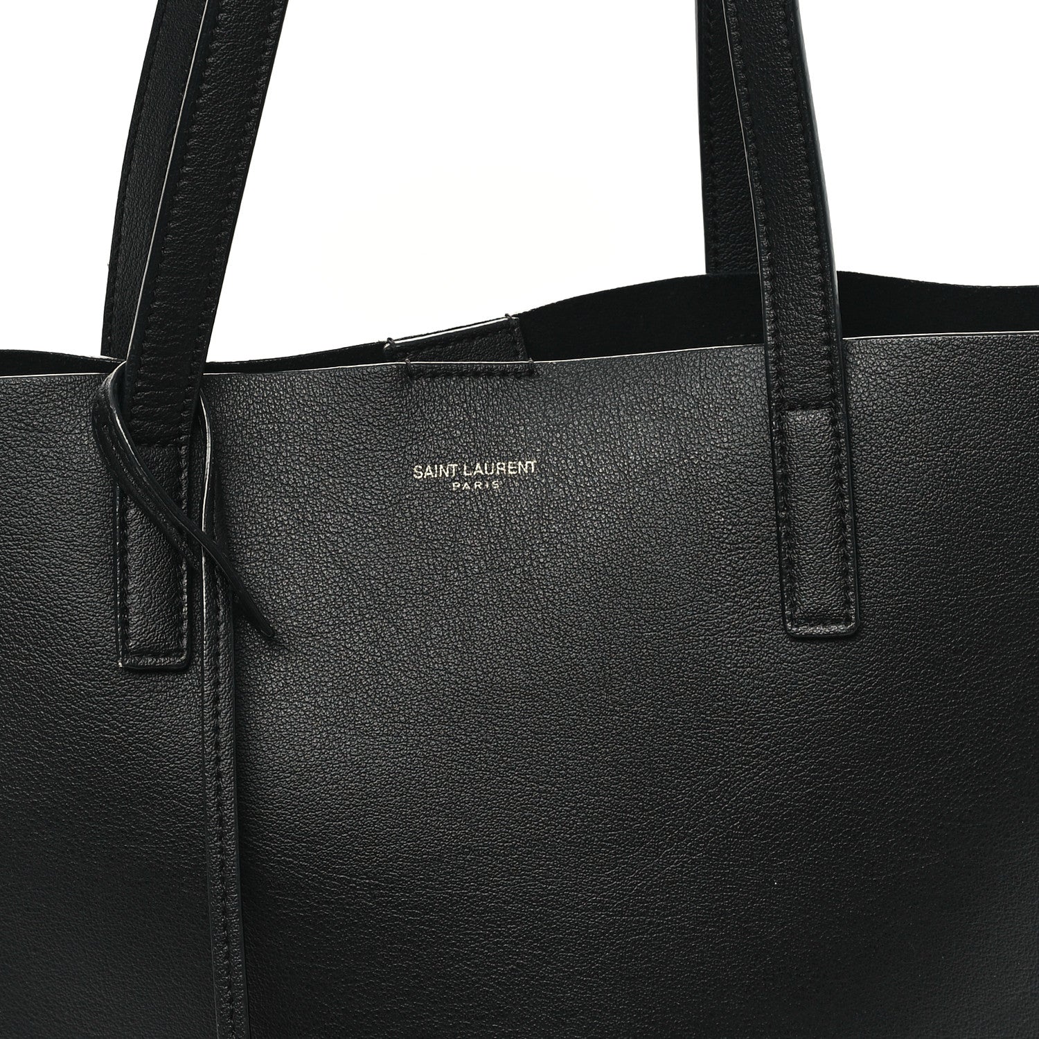 Saint Laurent Calfskin North-South Shopping Tote Black 9 of 12