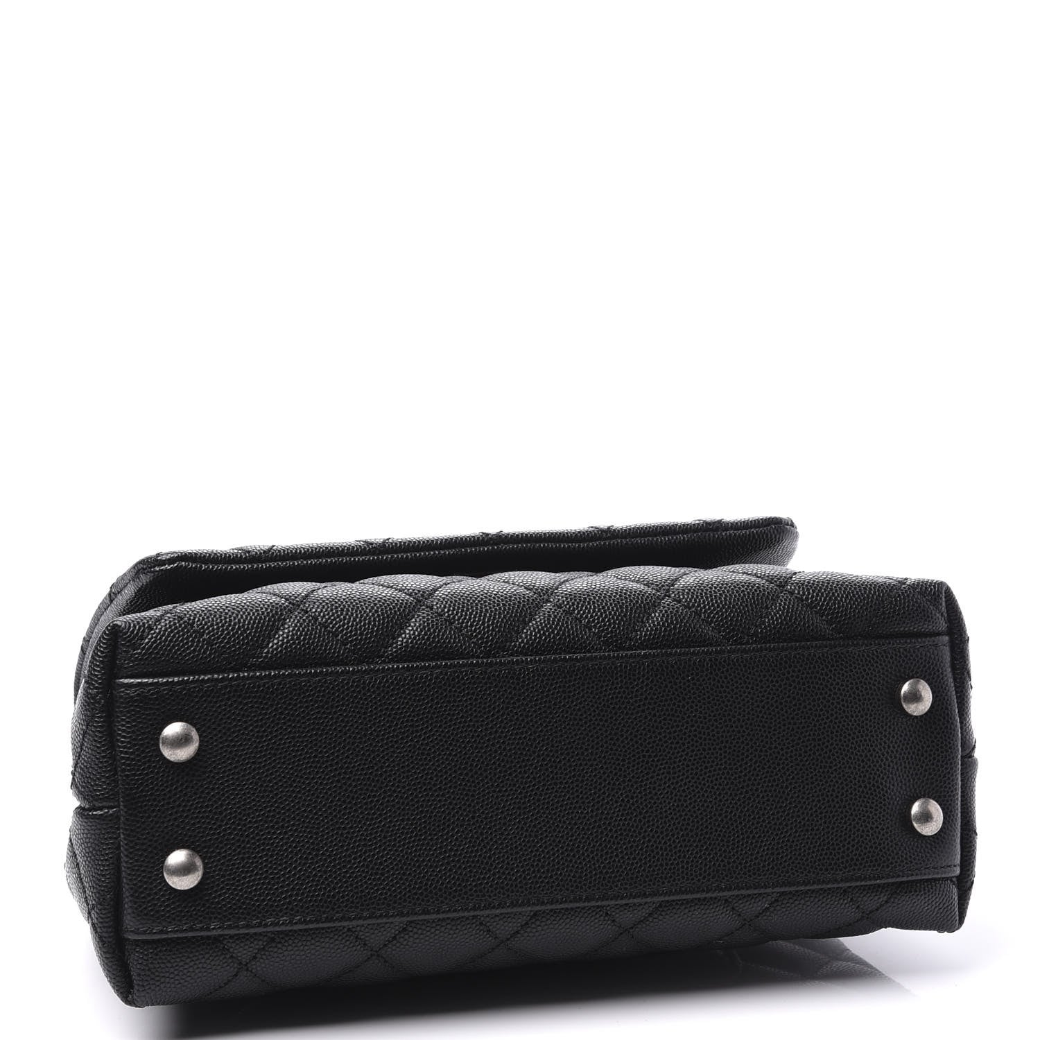 Chanel Caviar Lizard Quilted Mini Coco Handle Flap Black 3 of 9