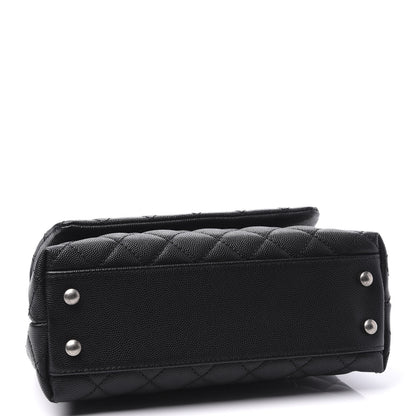 Chanel Caviar Lizard Quilted Mini Coco Handle Flap Black 3 of 9