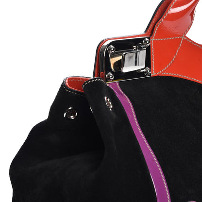 Gucci Suede Race Medium Top Handle Tote Black 13 of 14