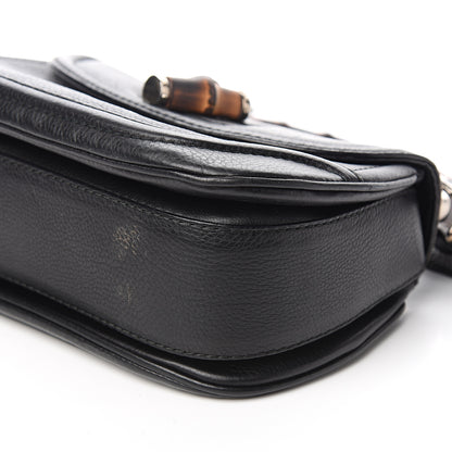 Gucci Calfskin Medium New Bamboo Top Handle Bag Black 10 of 12