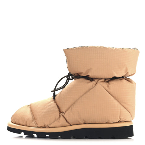 Nylon Monogram Pillow Comfort Ankle Boot 39 Beige