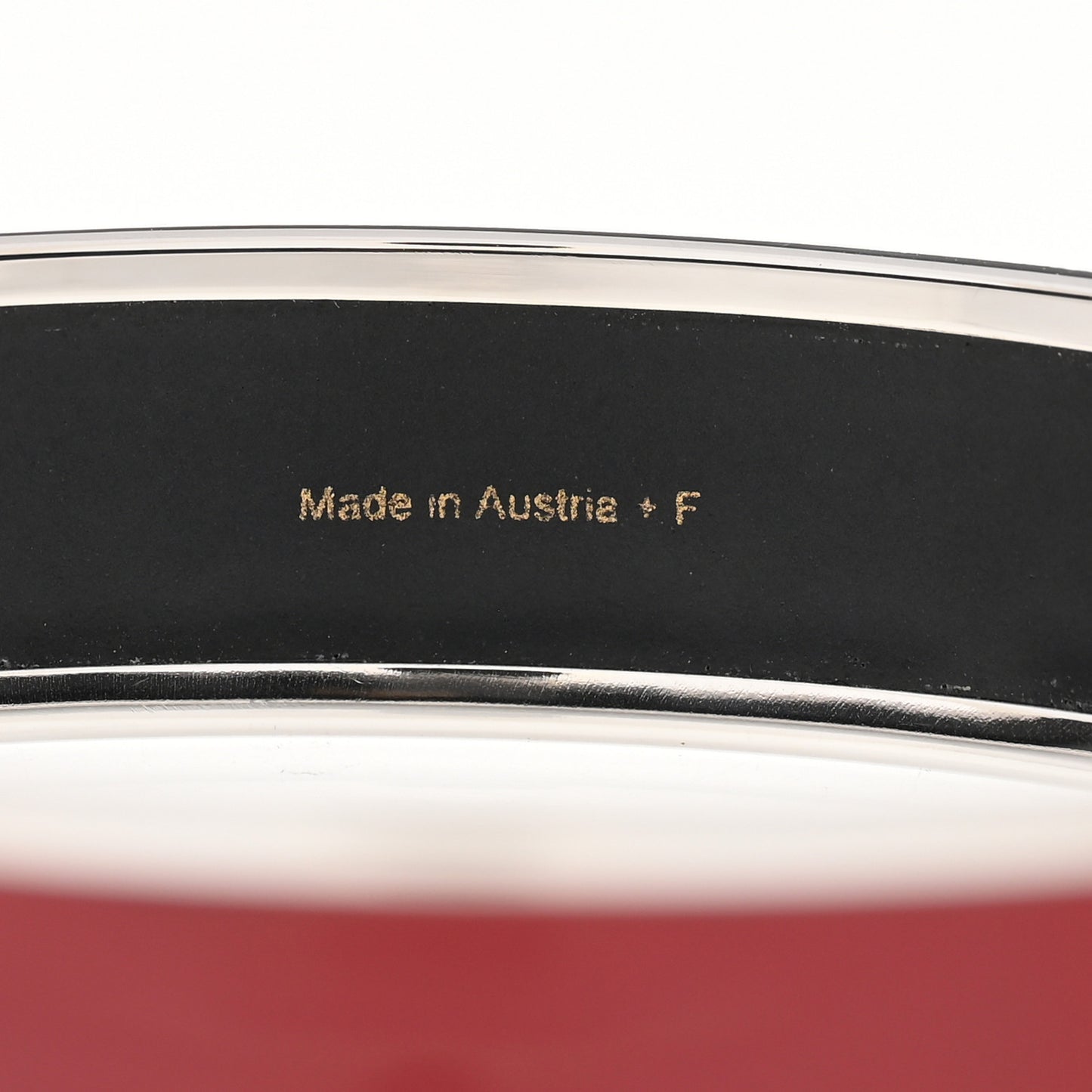 Enamel Printed Narrow Caleche Bracelet 62 Rouge H