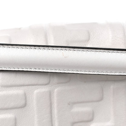 Fendi Nappa FF 1974 Embossed Baguette White 15 of 16