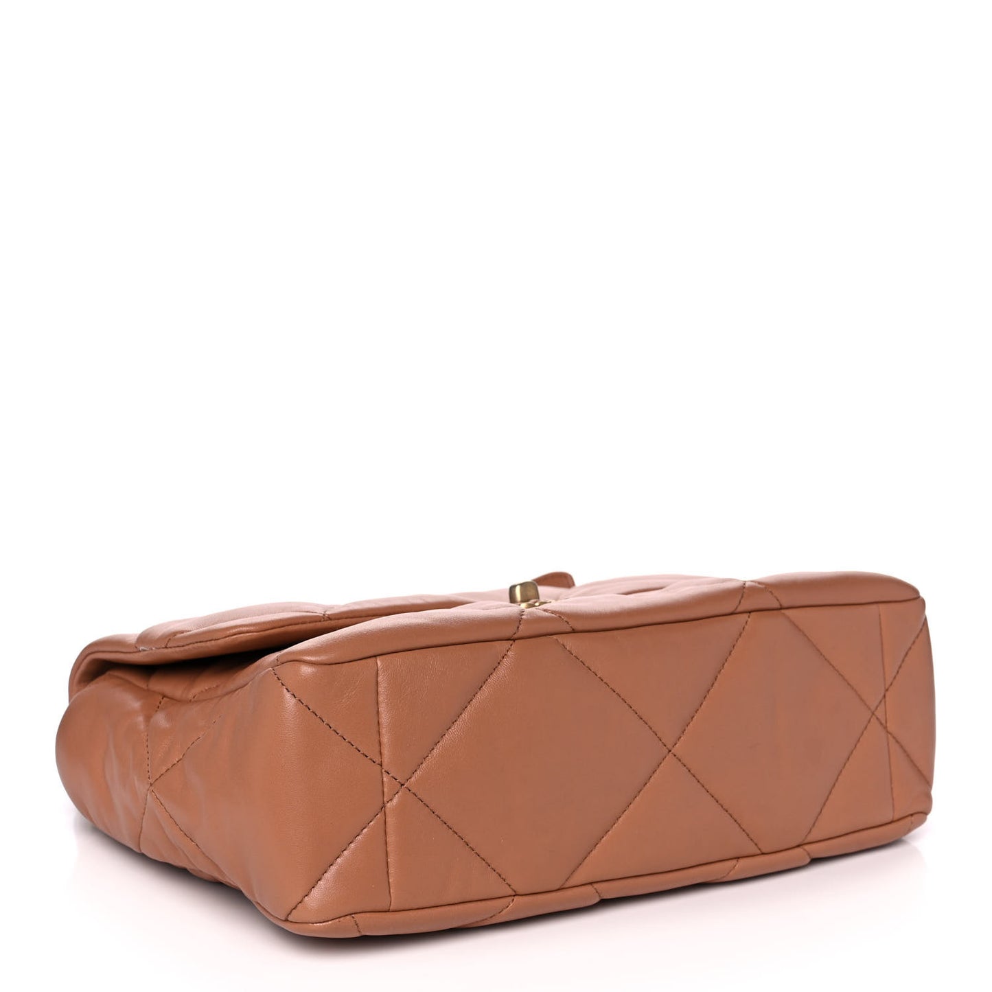 Lambskin Quilted Large Chanel 19 Flap Brown