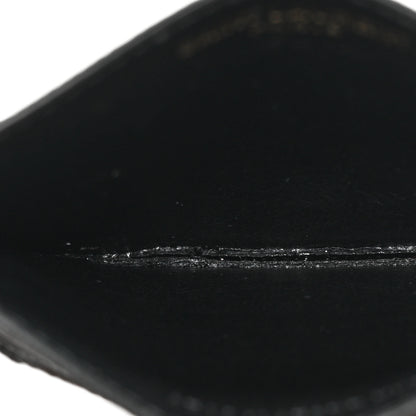 Saint Laurent Grain De Poudre Matelasse Chevron Monogram Credit Card Case Black 5 of 9