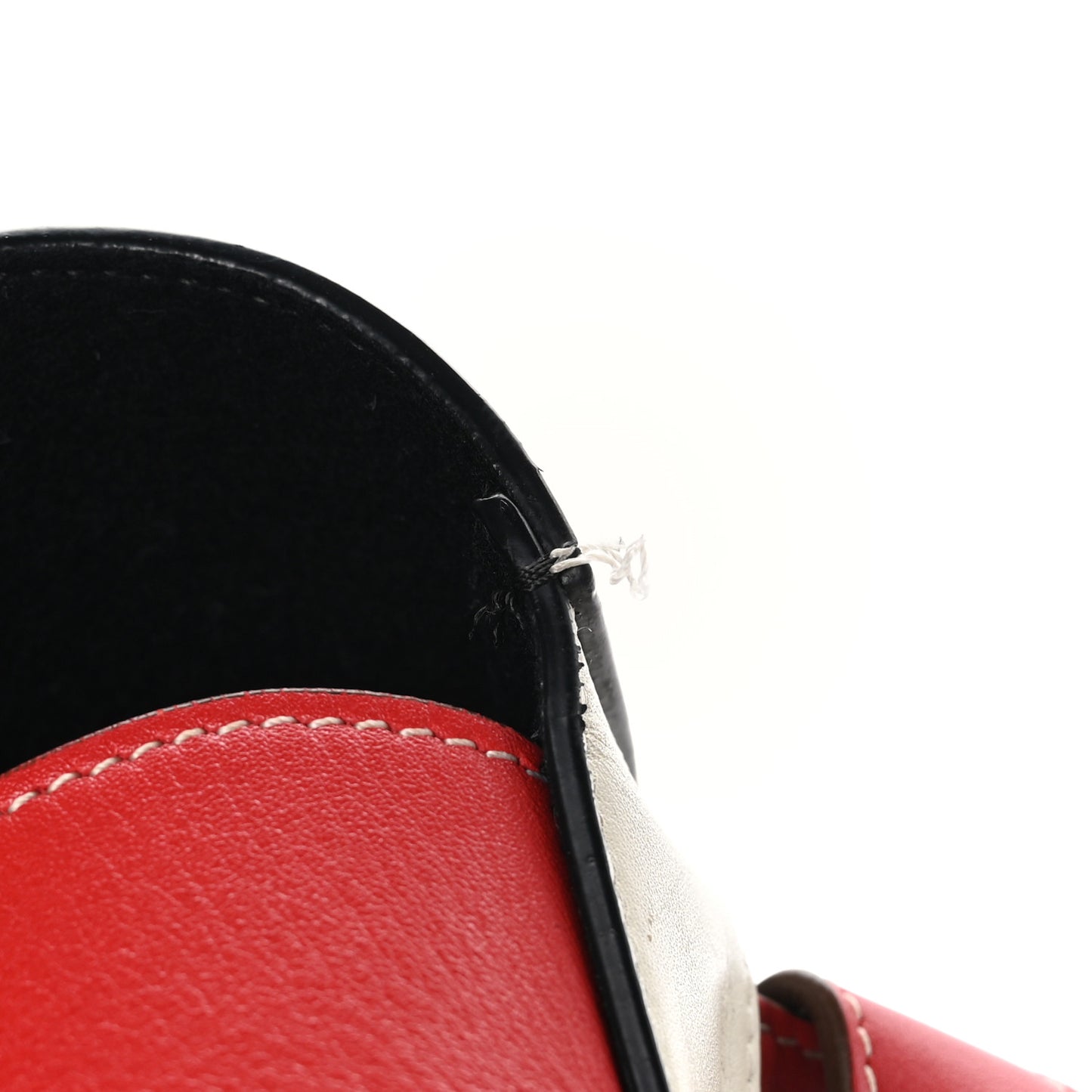 Shiny Smooth Calfskin Twisted Cabas Ivory Black