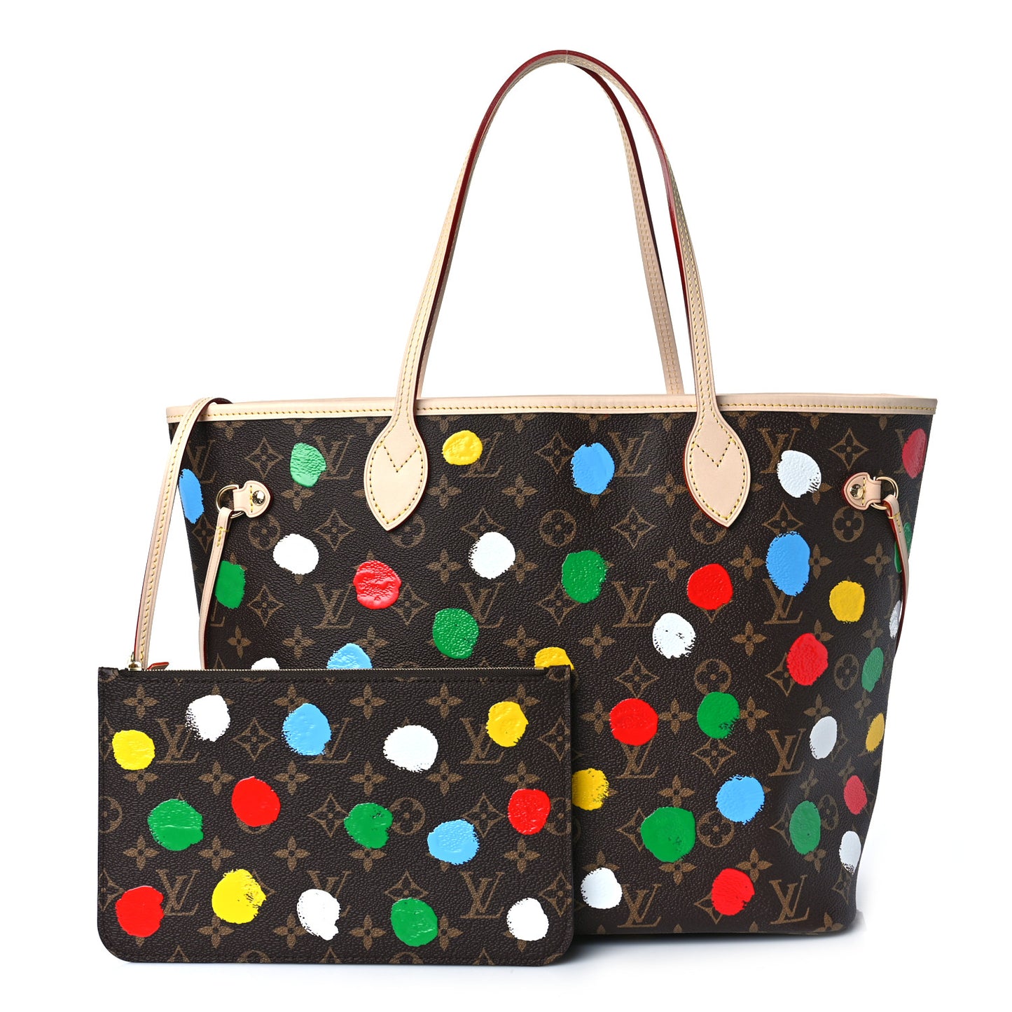 LV X YK Monogram Dots Neverfull MM