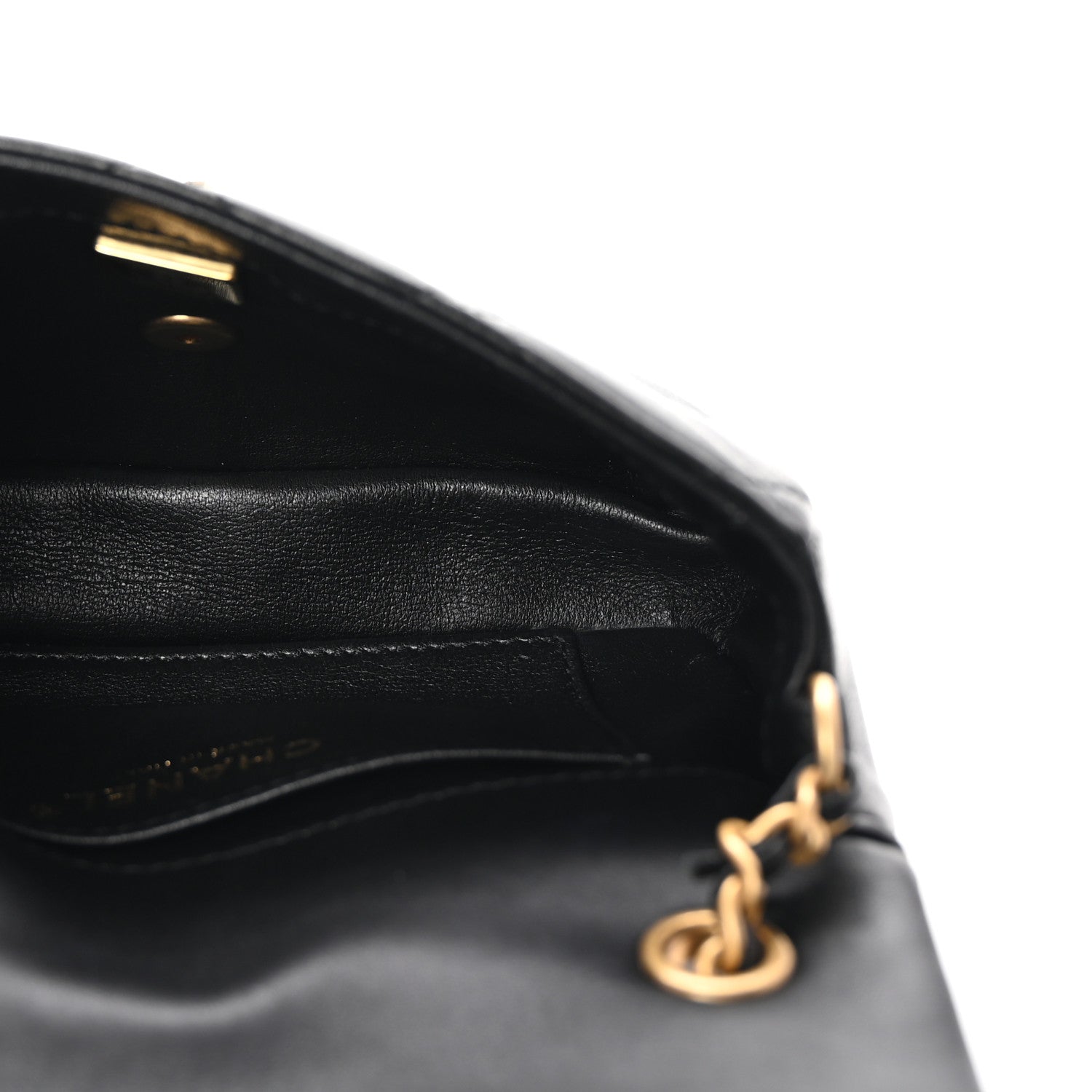 Chanel Lambskin Quilted Mini Heart Charms Flap Black 4 of 9