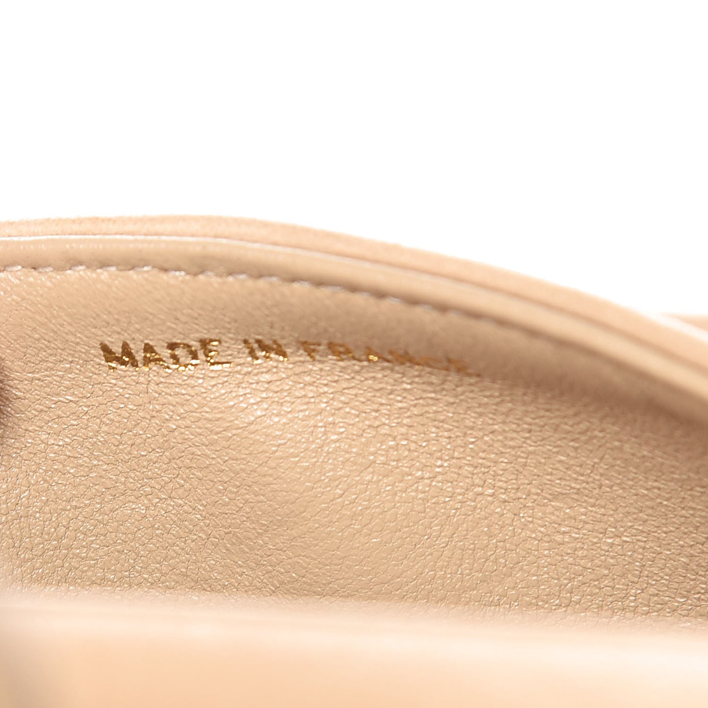 Lambskin Quilted Small Double Flap Beige