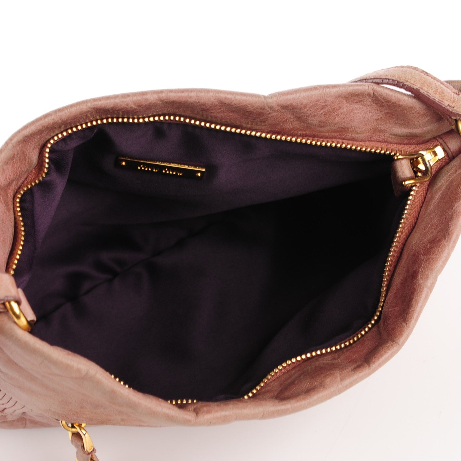 Miu Miu Vitello Shine Charm Pochette Mughetto 5 of 9