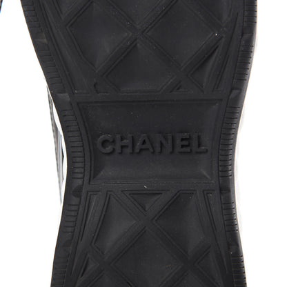 Chanel Fabric Calfskin Suede CC Sneakers 38 Black 7 of 10