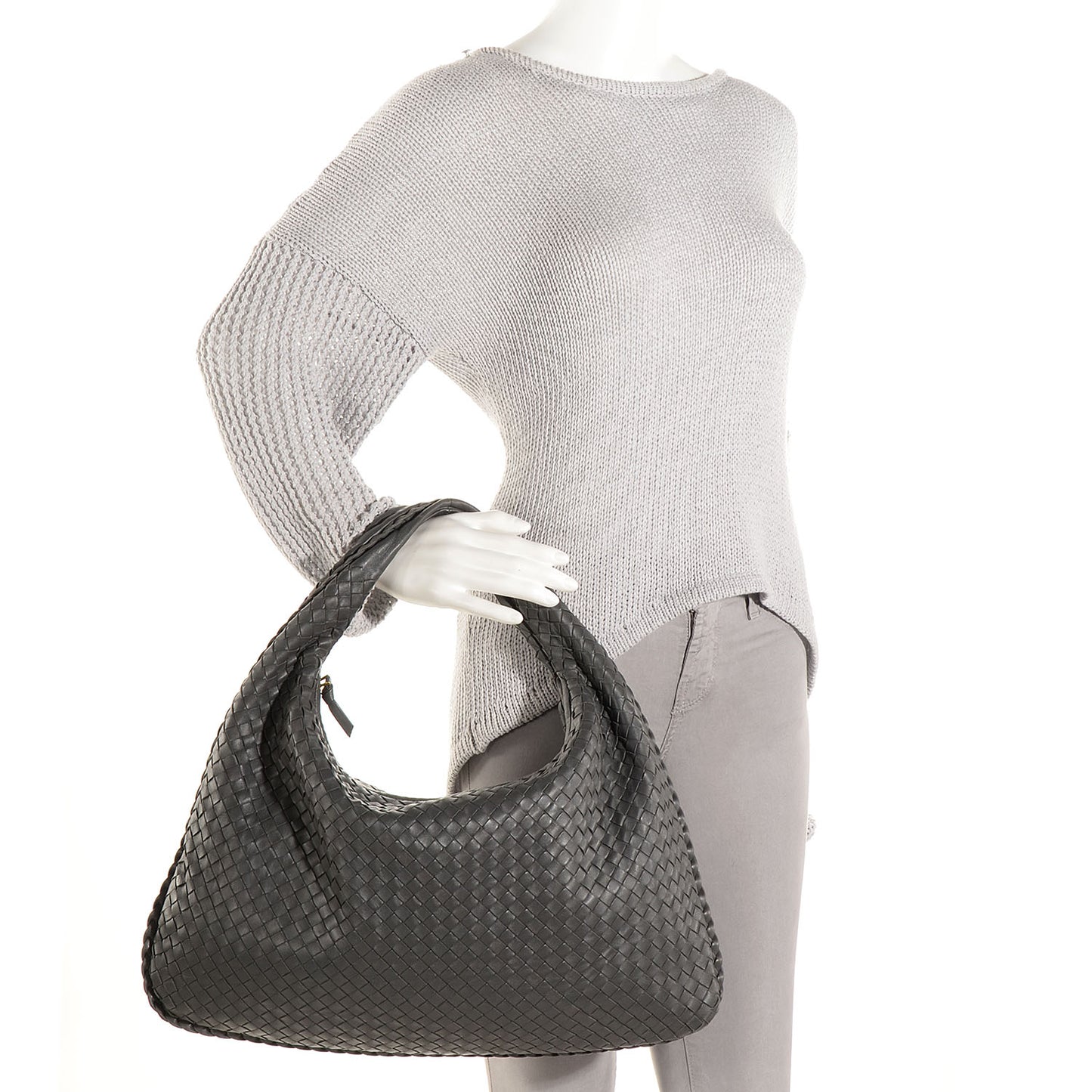 Nappa Intrecciato Large Veneta Hobo Matita