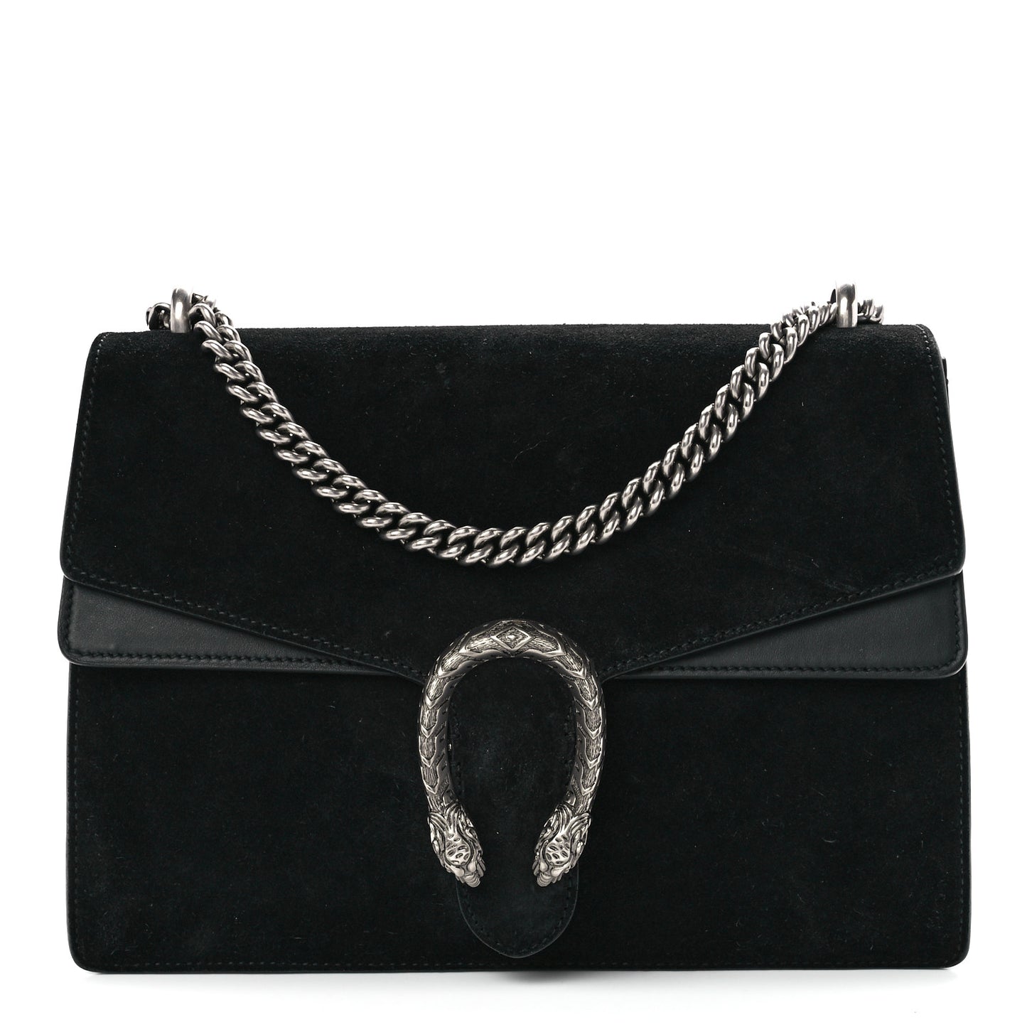 Suede Medium Dionysus Shoulder Bag Black