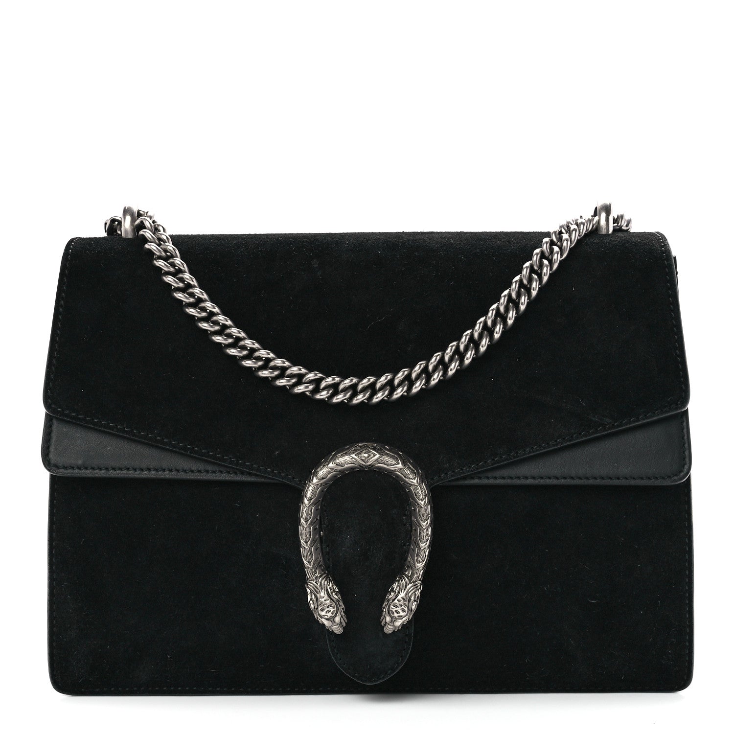 Gucci Suede Medium Dionysus Shoulder Bag Black 1 of 12
