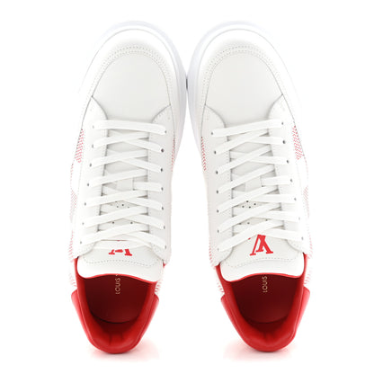 Louis Vuitton Damier Calfskin Mens Beverly Hills Sneakers 9 White Rouge 2 of 9
