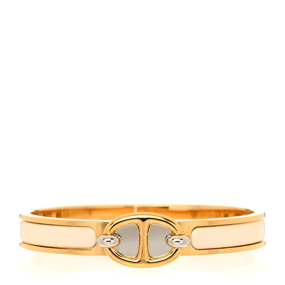 Hermes Enamel Mini Farandole Clic Chaine D'Ancre Bracelet Creme 1 of 6