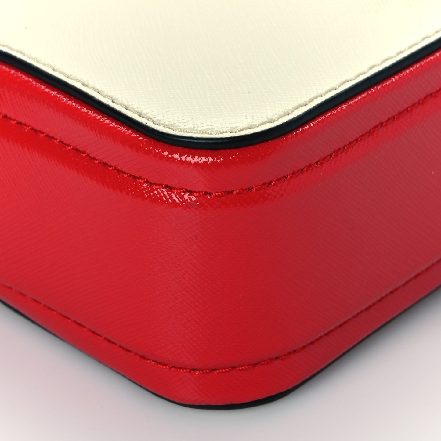 Saffiano Small Snapshot Camera Bag Porcelain Multi