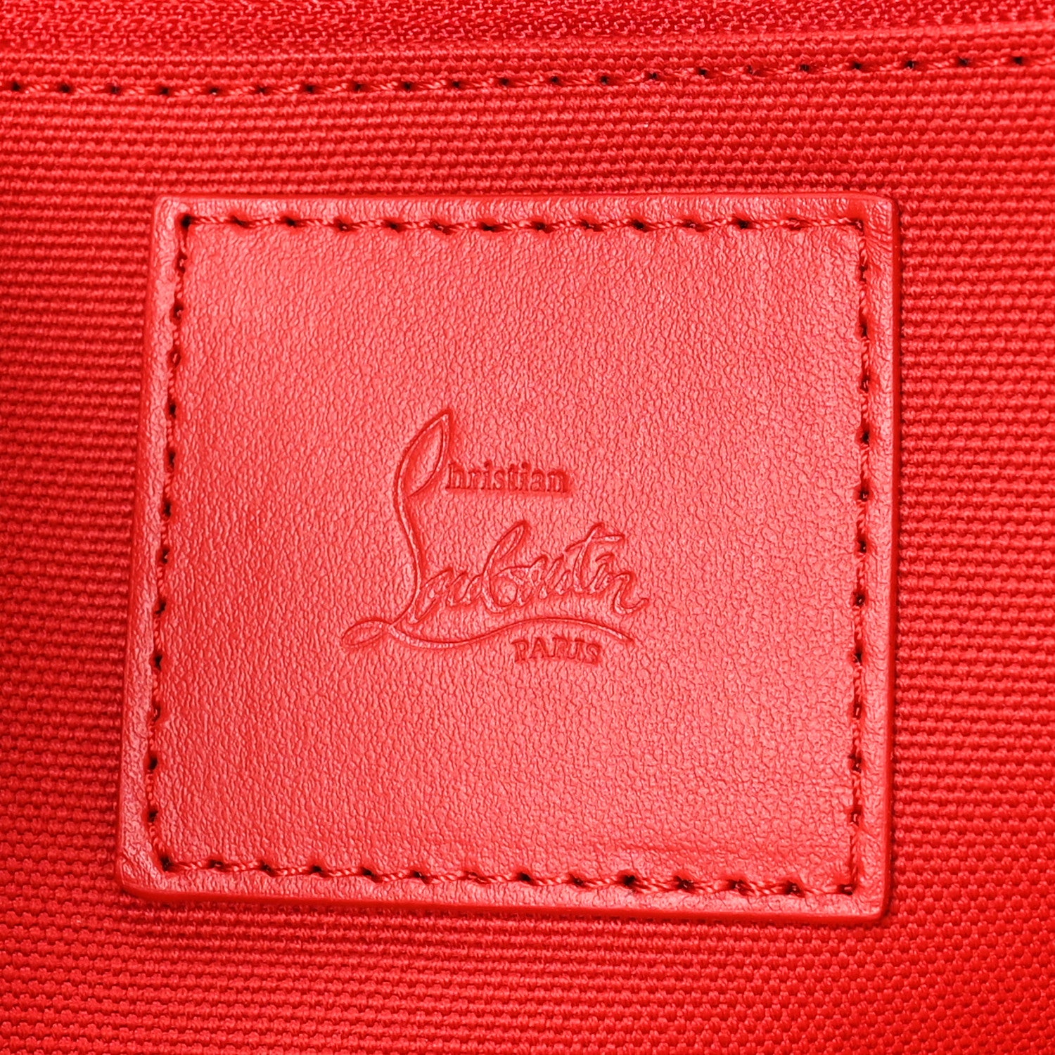 Christian Louboutin Linen Calfskin Extra Large Nastroloubi F.A.V.L. Tote Black 6 of 9