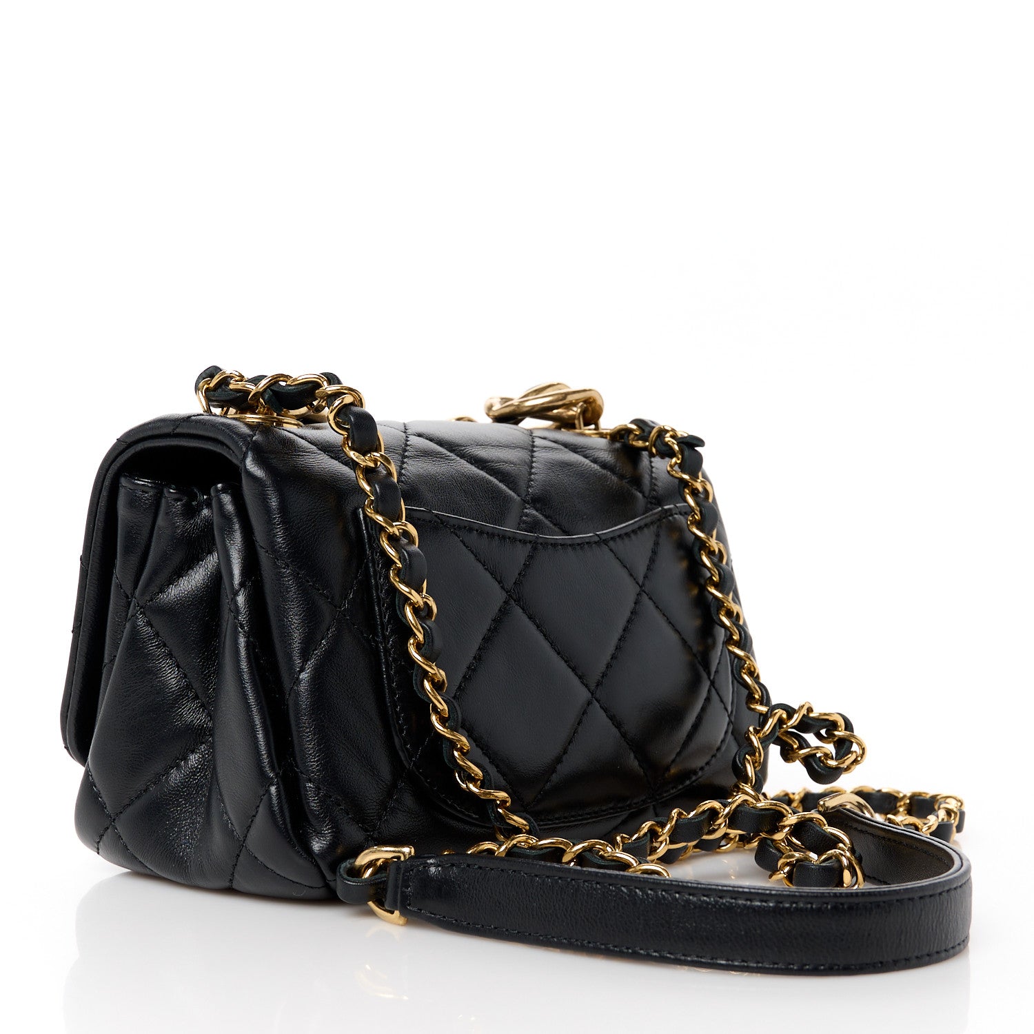 Chanel Lambskin Quilted Mini Color Match Flap Black 3 of 11