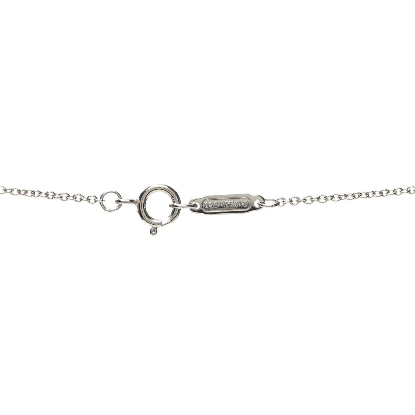 Platinum Diamond Small Heart Lock Pendant Necklace