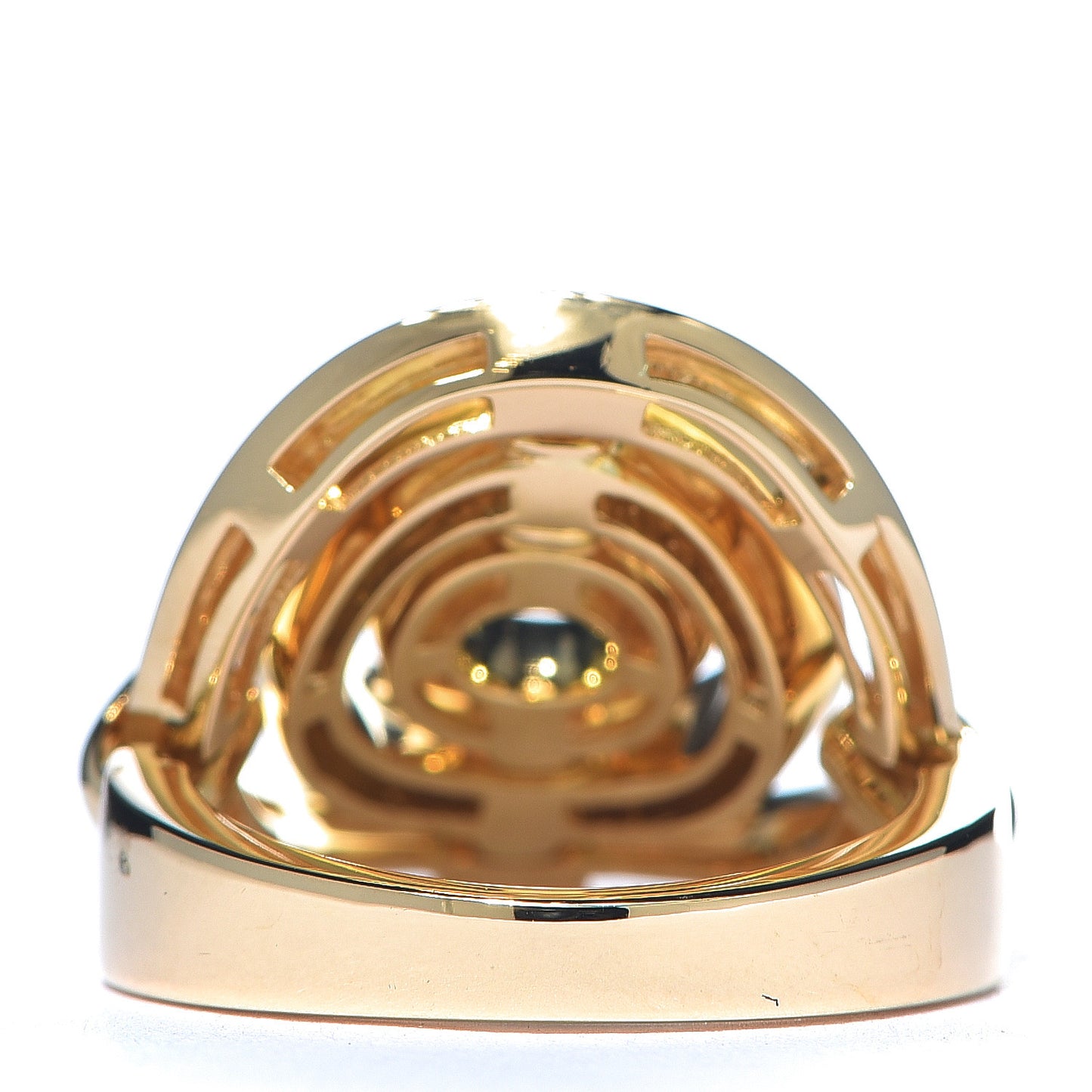 18K Yellow Gold Astrale Cerchi Ring 49 5