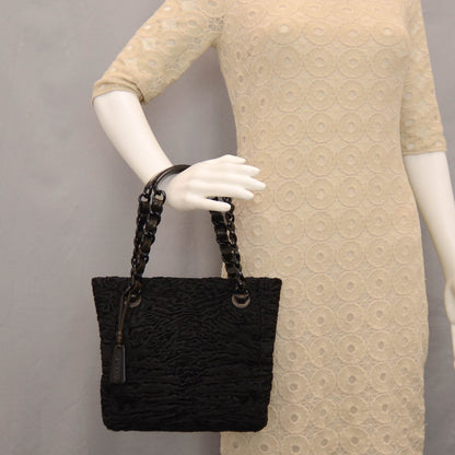 Chanel Persian Lamb Fur Tote Black 2 of 8