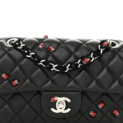 Chanel Lambskin Quilted Embellished Mini Ladybug Rectangular Flap Black 8 of 11