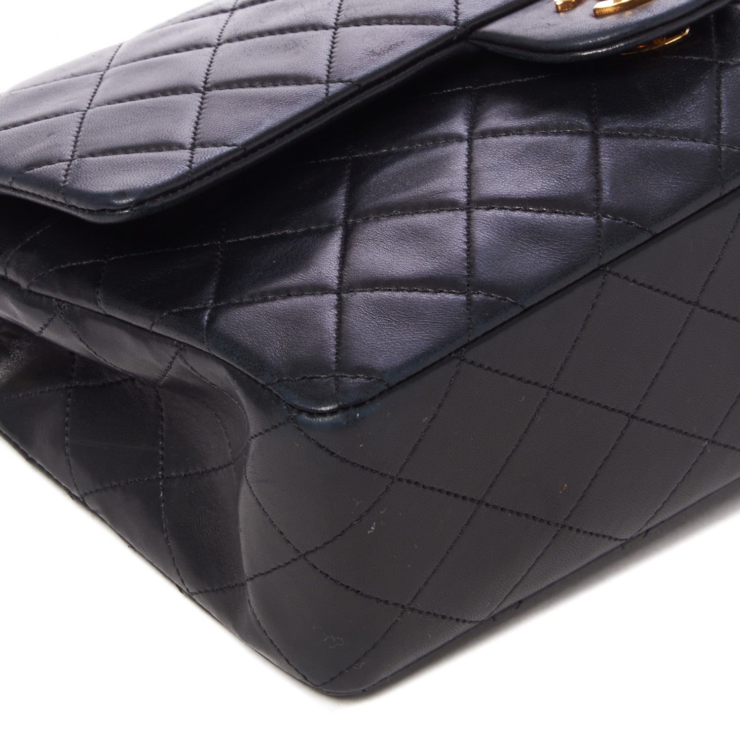 Chanel Lambskin Quilted Medium Double Flap Black 6 of 9