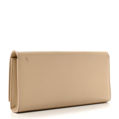 Saint Laurent SAINT LAURENT Grain De Poudre Classic Monogram Cassandre Clutch Nude Powder 3 of 10