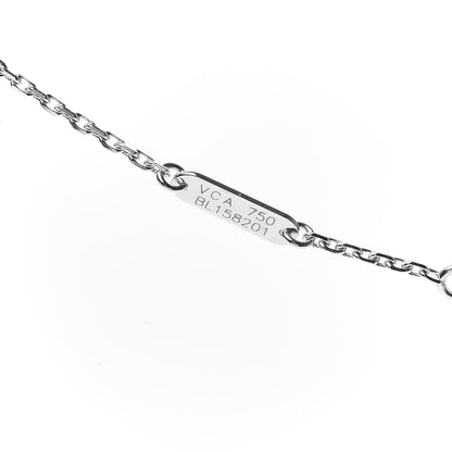 Van Cleef & Arpels 18K White Gold Mother of Pearl Lucky Alhambra Heart Pendant Necklace 5 of 5