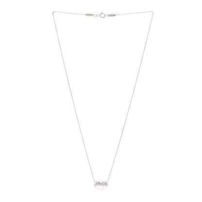 Tiffany Sterling Silver 12mm Elsa Peretti Bean Pendant Necklace 3 of 4