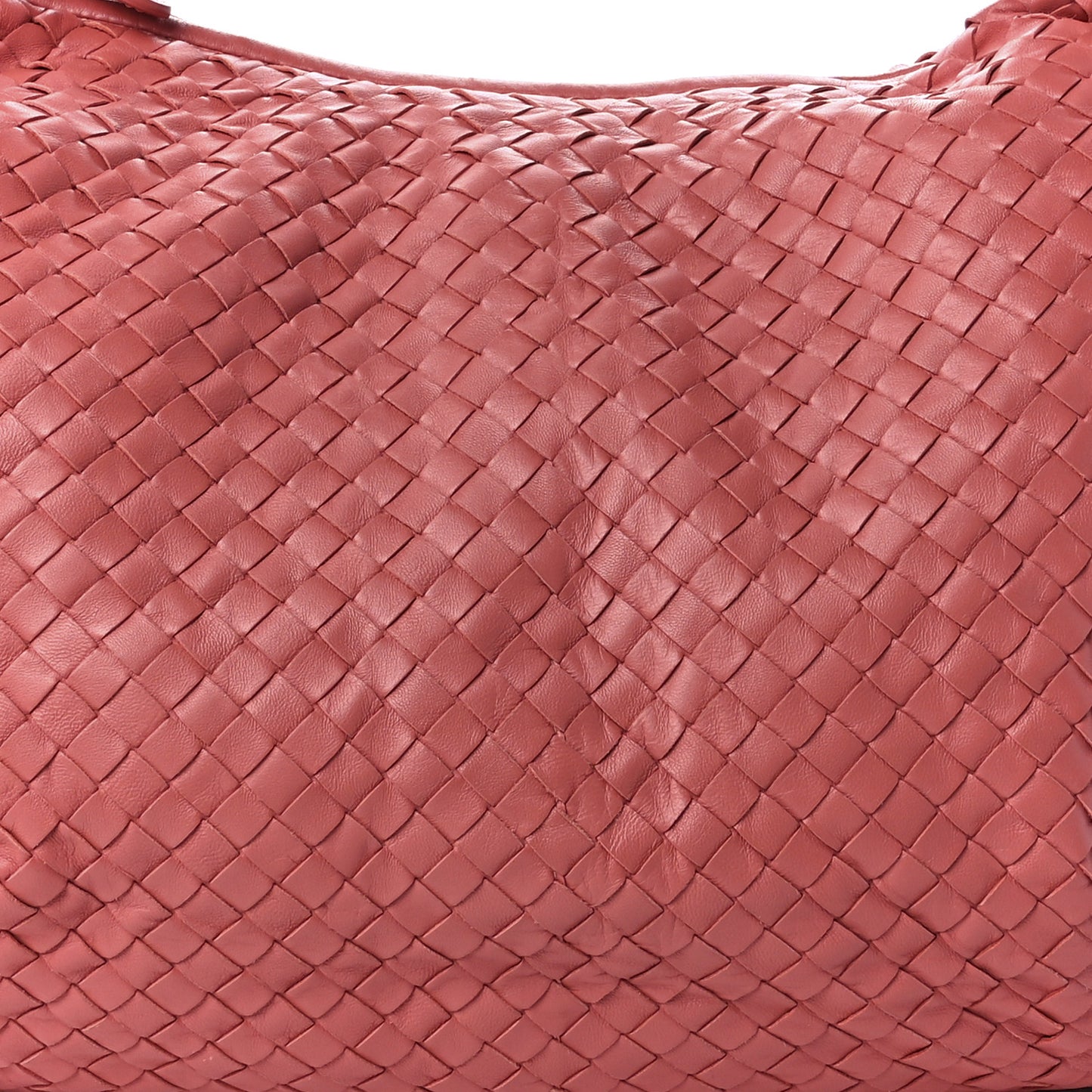 Nappa Intrecciato Medium Belly Veneta Hobo Corallo