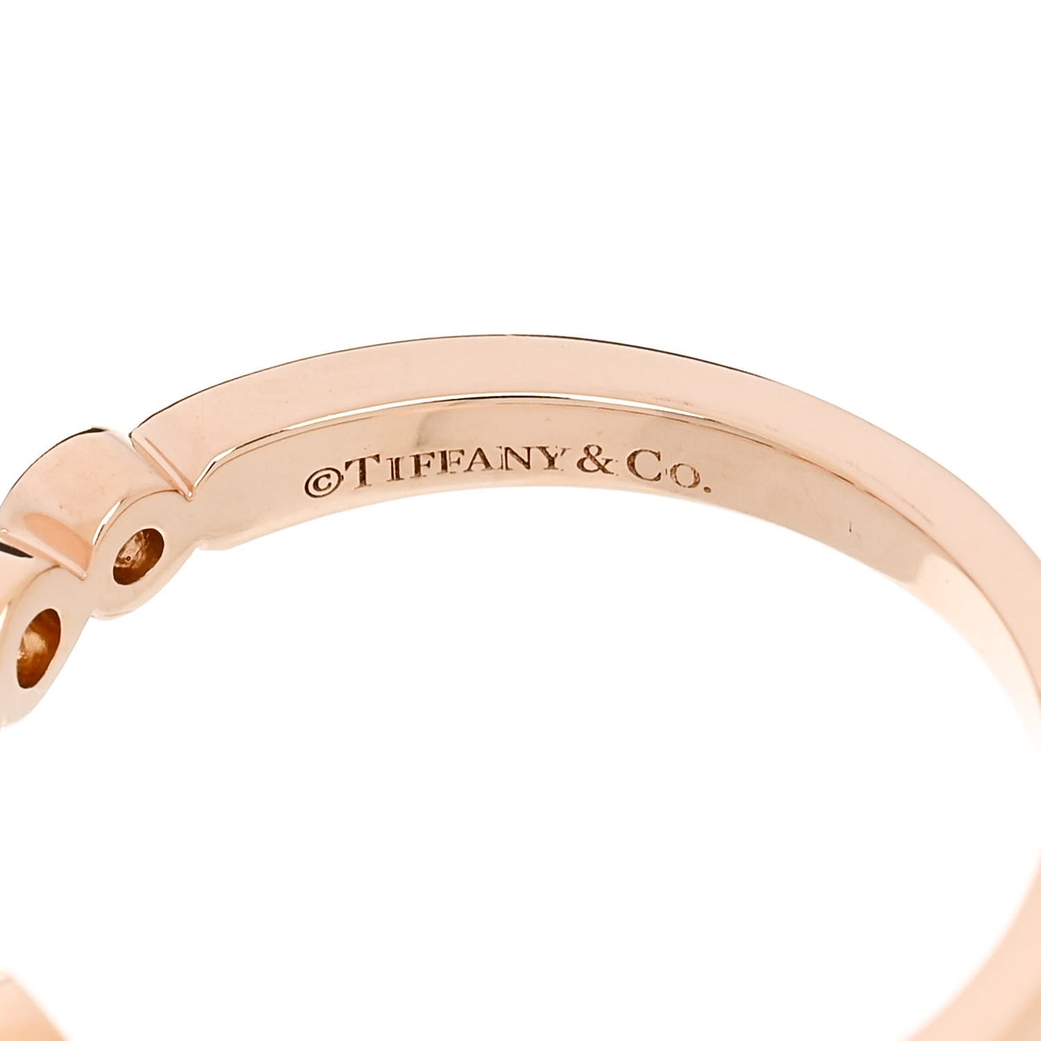 Tiffany 18K Rose Gold Diamond Jazz Graduated Band Ring 53 6.25 4 of 5