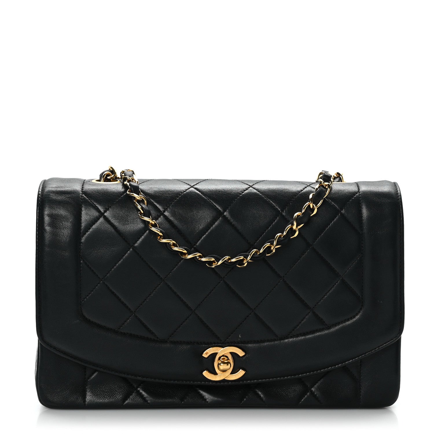 Chanel Lambskin Quilted Medium Single Flap Black 1 of 9
