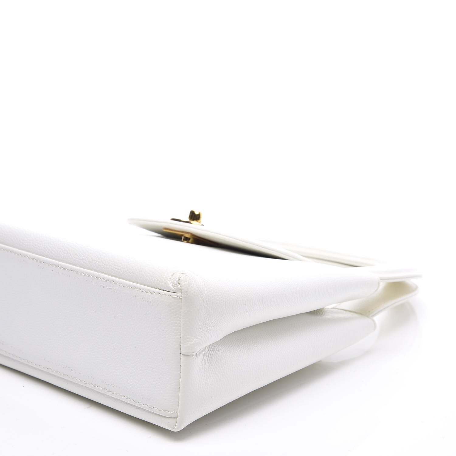 Chanel Caviar Top Handle Bag White 9 of 11